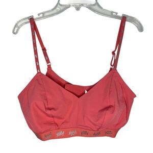 Yitty Wireless Bra Womens Size M Pink Adjustable Straps Comfort Barbie Girlie